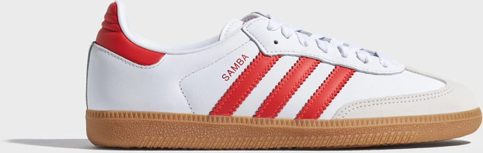 Adidas Originals - Lave sneakers - White/Red - Samba Og W - Sneakers