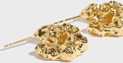 Muli Collection - Øreringe - Guld - Structured Earrings 18mm - Smykker - Earrings