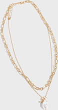 Pieces - Halsband - Gold Colour Mop - Pcbedella Combi Necklace - Smycken - Necklace
