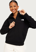 The North Face - Sweatshirts - Black - W Essential Qz Crew - Tröjor - sweatshirts