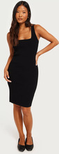 Michael Kors - Korte kjoler - Black - Eco Sq Nk Rib Mini - Kjoler