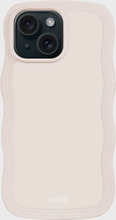 Holdit - Mobilcover - Light Beige - Wavy Case iPhone 15/14/13 - Tech accessories - mobile Cover