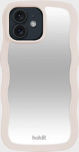 Holdit - Mobilcover - Light Beige - Wavy Case iPhone 12/12 Pro Mirror - Tech accessories - mobile Cover