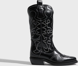 Pavement - Cowboy boots - Black/White - Julianne - Boots & Støvler