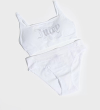 Juicy Couture - BH - White - Juicy Diamante Bralette and High Leg Brief Sets - Undertøj & Sæt