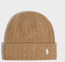Polo Ralph Lauren - Huer - Medium Beige - Cuff Hat-Hat-Cold Weather - Hatte & Kasketter - Hats