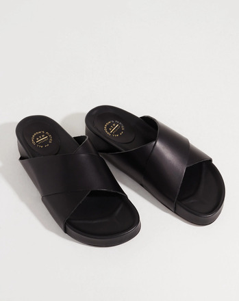 ATP ATELIER - Platåsandaler - Black - Urbino Leather Everyday Sandals - Sandaler