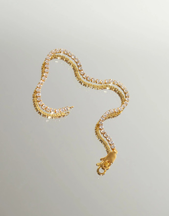 Muli Collection - Armband - Guld - Thin Tennis Bracelet - Smycken - Bracelet