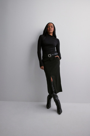 Object Collectors Item - Midinederdele - Black - Objlisa Harlow Mw Skirt Noos - Nederdele