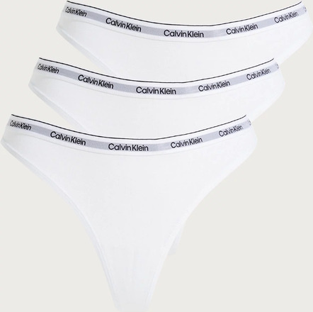 Calvin Klein Underwear - Trusser - WHITE/WHITE/WHITE - Thong 3PK - Undertøj & Sæt - panties