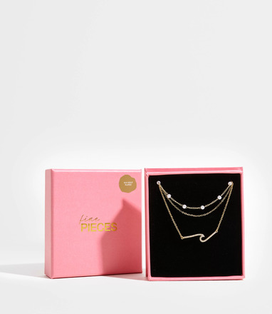 Pieces - Halsband - Gold Colour - Fpalip a Necklace Pack Plated Sww - Smycken - Necklace