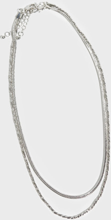 Pieces - Halsband - Silver Colour - Pckapolina 2-Pack Necklace Flow - Smycken - Necklace