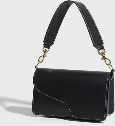 ATP ATELIER - Skuldertasker - Black/Contrast Stitch - Assisi Leather Shoulder Bag - Tasker - Shoulder Bags