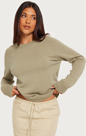 Samsøe Samsøe - Stickade tröjor - Silver Sage - Boston O-Neck 6304 - Tröjor - Knitted sweaters