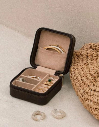 Muli Collection - Smyckeskrin - Brown - Jewelry Travel Case - Smycken