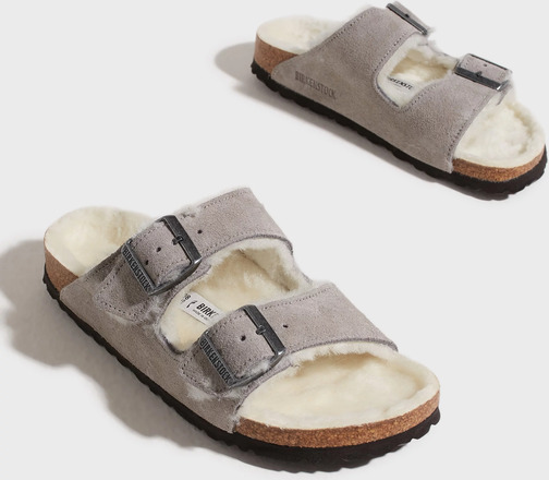 Birkenstock - Inneskor - Stone - Arizona VL Shearling - Flats & Lågskor