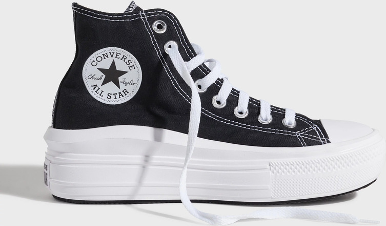 Converse - Platåsneakers - Black/White - Chuck Taylor All Star Move - Sneakers