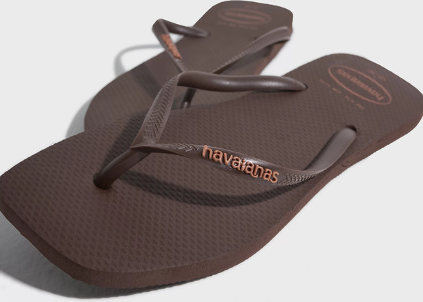 Havaianas - Flip-Flops - Dark Brown - Hav Square Logo Pop Up - Flats & Lågskor - Flip flops