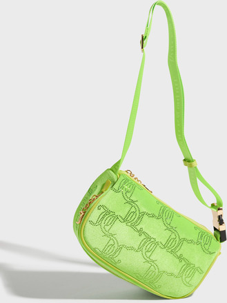 Juicy Couture - Skuldertasker - Acid Green - Rambling Velour Crossbody - Tasker - Shoulder Bags