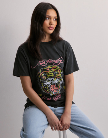 Ed Hardy - T-shirts - Washed Black - La-Tiger-Vintage T-Shirt UNI - Toppar & T-shirts - T-shirts