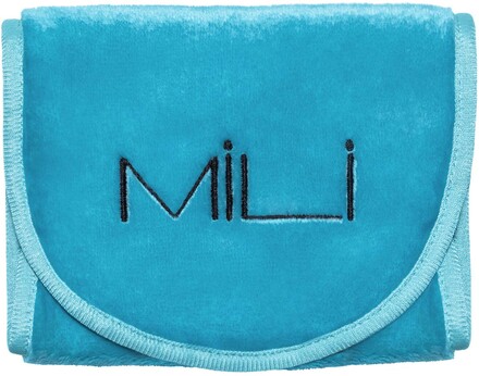 MILI Cosmetics Makeup Erase Towel Turquoise Ocean Black Logo