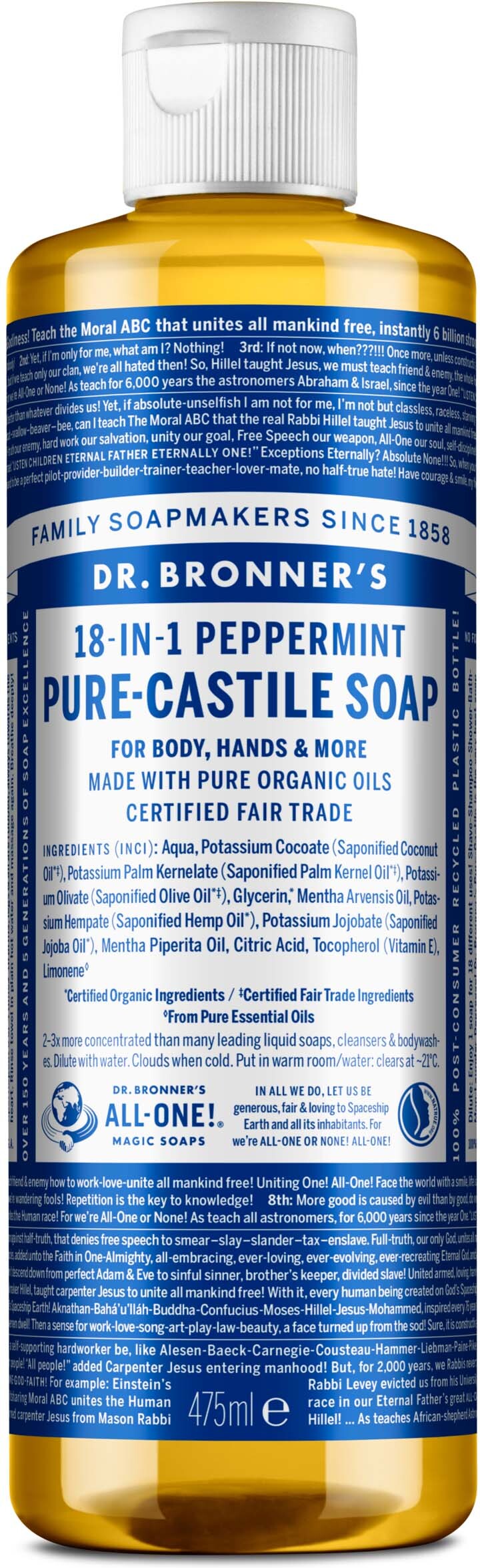 Dr. Bronner's Liquid Soap Peppermint 473 ml