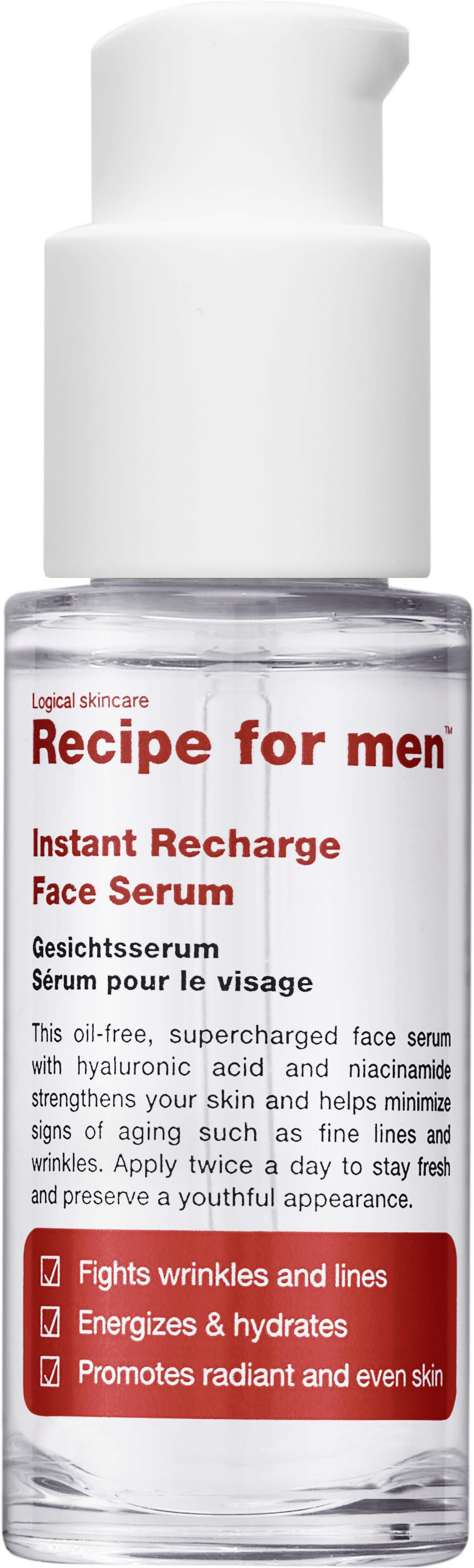 Recipe for men Instant Recharge Face Serum 30 ml