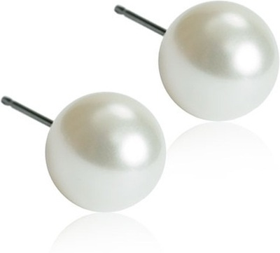 Blomdahl Natural Titanium White Pearl 4 mm