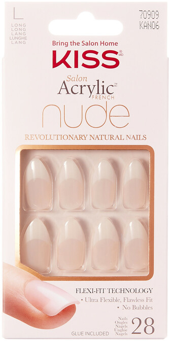Kiss Salon Acrylic French Nude Revolutionary Natural Nails Long S