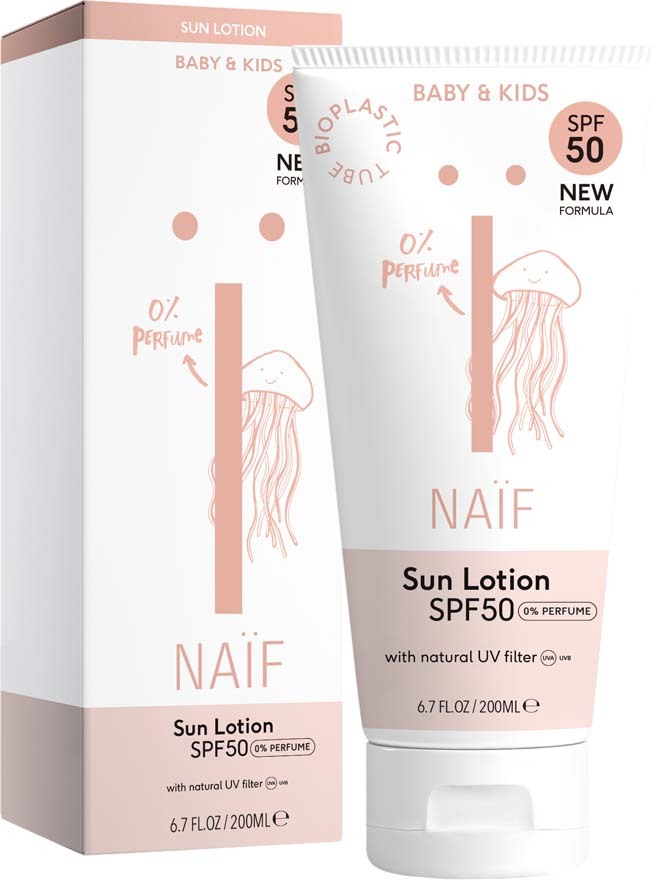 NAÏF Baby & Kids Sun Sun Lotion Baby & Kids SPF50 Perfume free 20