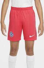 Chelsea F.C. 2020/21 Stadium Third Older Kids' Football Shorts - Red
