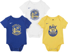 Warriors Babies' Nike NBA 3-Pack Bodysuit Set - Blue