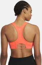 Nike Air Dri-FIT Swoosh Women's Medium-Support 1-Piece Pad Keyhole Sports Bra - Orange