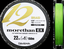 Daiwa Morethan 12 EX Chartreuse 135 m flätlina