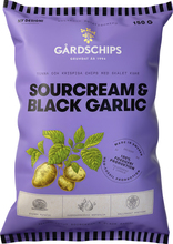 Chips Gårdschips Sour Creme & Black Garlic 150g