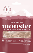 Hundgodis Monster Dog Treats Pork & Peanut Butter 100g
