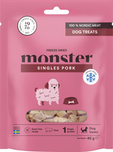 Hundgodis Monster Dog Treats Freeze Dried Pork 45g