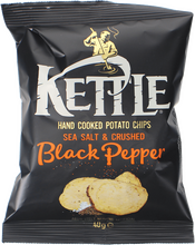 Kettle Chips 2 x Perunalastut Merisuola & Mustapippuri