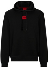 Cotton-terry hoodie with logo label
