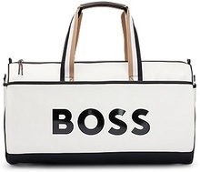 BOSS x Matteo Berrettini Faux-leather holdall with contrast logo