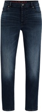 Tapered-fit jeans in blue stretch denim