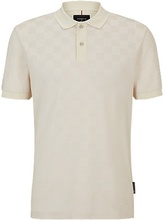 Porsche x BOSS mercerised-cotton polo shirt with check structure