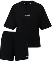 Regular-fit pyjamas with contrast logos and side pockets