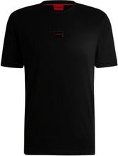Cotton-jersey T-shirt with jelly logo label