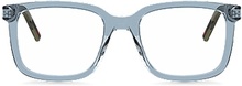 Transparent-acetate optical frames in blue and green