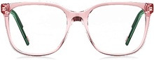 Pink-acetate optical frames with green end-tips