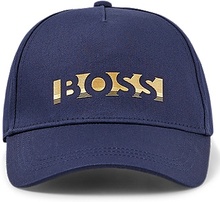Kids' cap in cotton twill with gold-tone logo