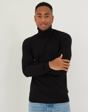 Jack & Jones Jjeemil Knit Roll Neck Noos Strikkegensere Svart