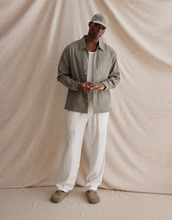 Solid SDAlann Allan Elasticated Linen Pants Linbukser Offwhite