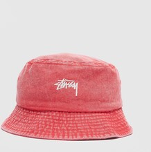 Stussy Washed Bucket Hat, röd